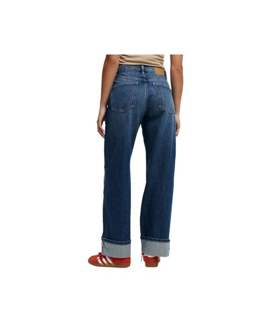 Cotton On Blue Loose Cuff Jean