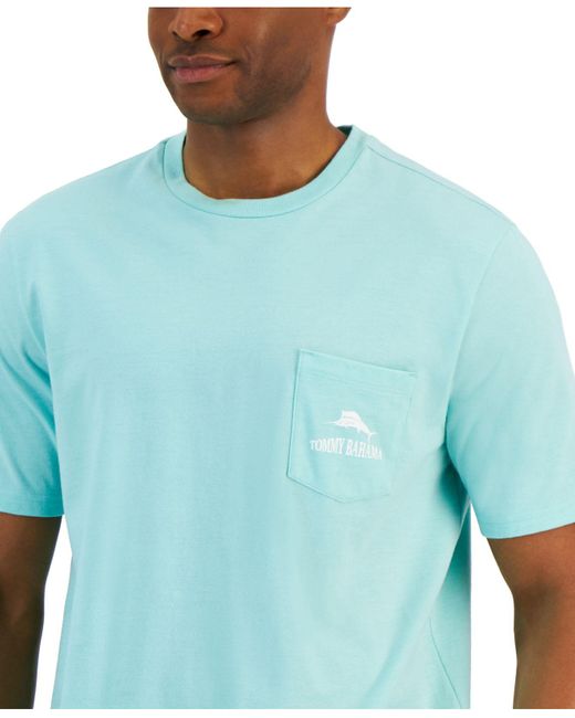 Tommy Bahama Men's Starting Lineup Pocket T-Shirt - Gentle Breeze