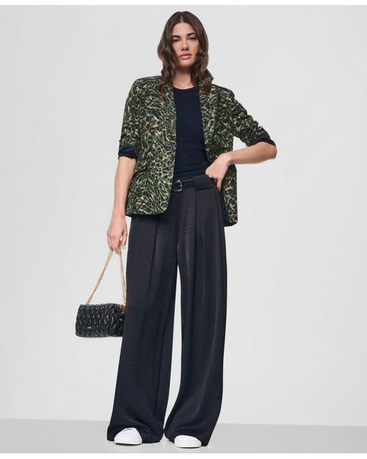 DKNY Green Two-button Collared & Flap Pockets Jacket