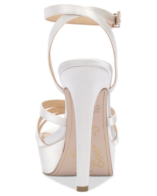 Jessica Simpson White Balina Bridal Ankle-strap Platform Sandals