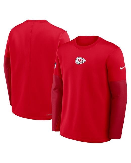 Nike Red Kansas City Chiefs Sideline Scripted To Win Performance Long Sleeve T-shirt for men