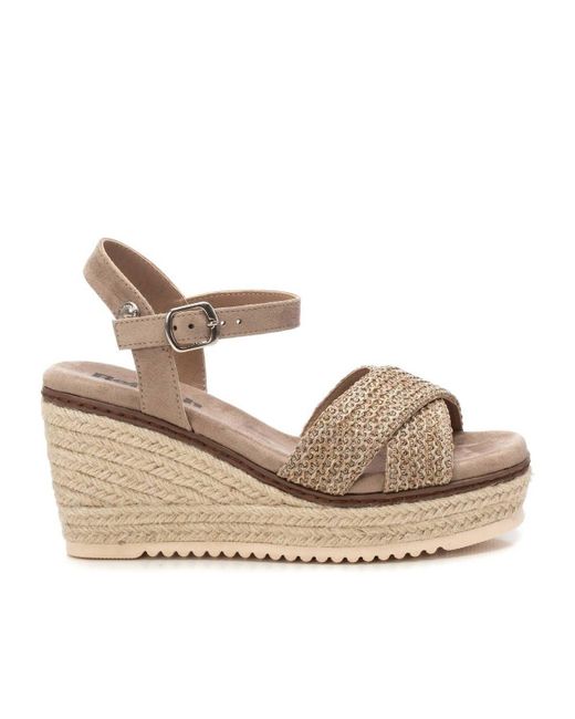 Xti Metallic Wedge Espadrille Sandals Refresh By