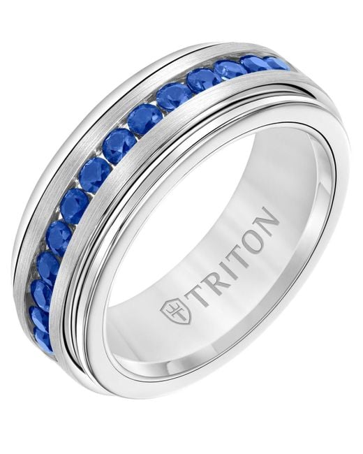 Triton Blue Sapphire Wedding Band (1-1/2 Ct. T.w. for men