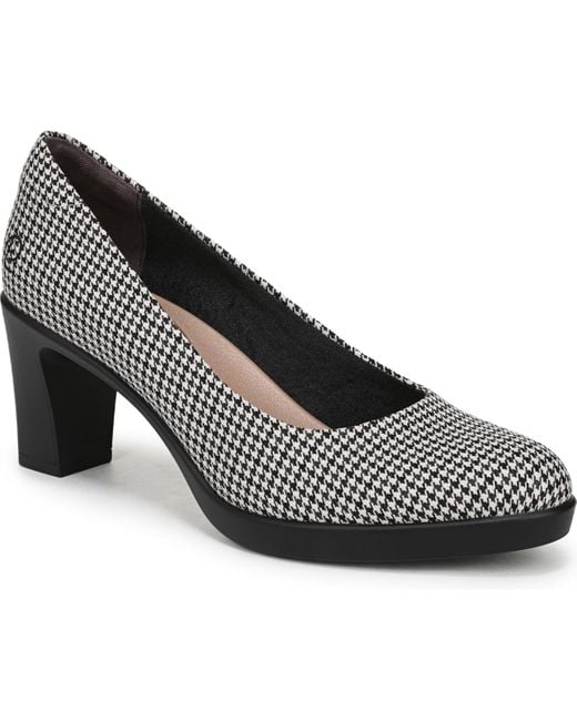 LifeStride Black Elevate Block Heel Dress Pumps