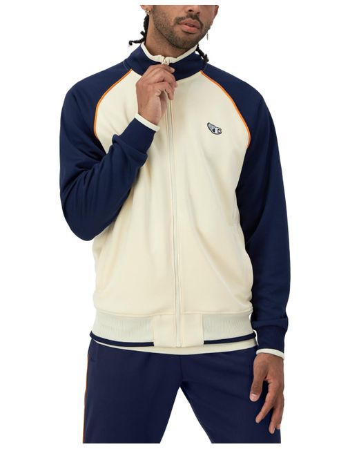 Champion Blue Standard-fit Piped Full-zip Tricot Track Jacket for men