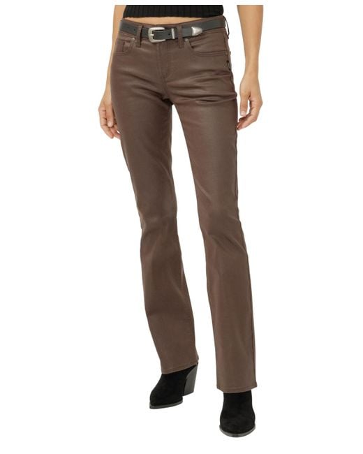 Silver Jeans Women's Brown Suki Mid Rise Curvy Fit Slim