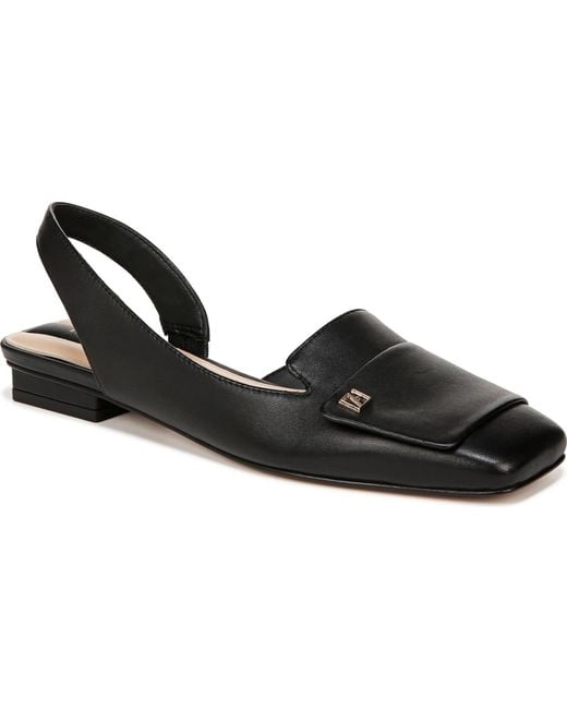 Franco Sarto Black Teagan Square Toe Slingback Flats