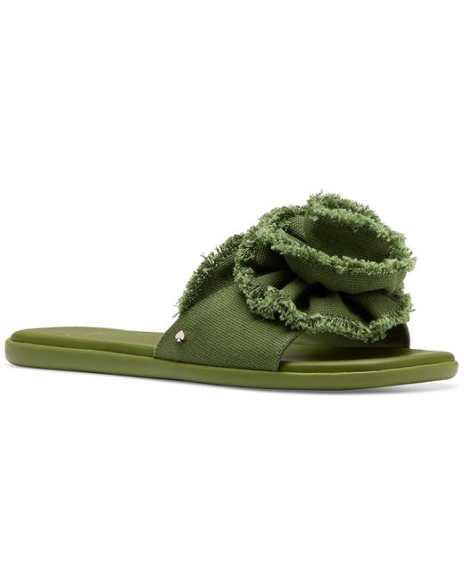 Kate Spade Green Flourish Flat Sandals