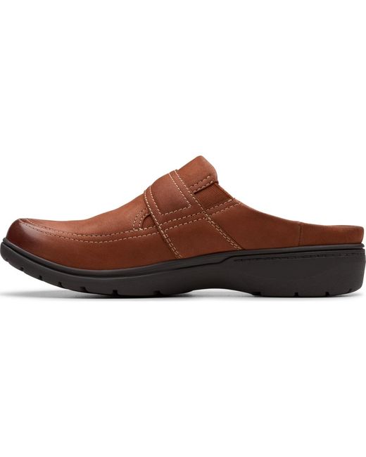 Clarks Brown Carleigh Viola Round Toe Mules