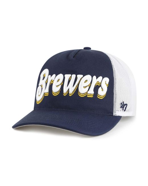 '47 Blue Milwaukee Brewers Biloxi Hitch Adjustable Hat
