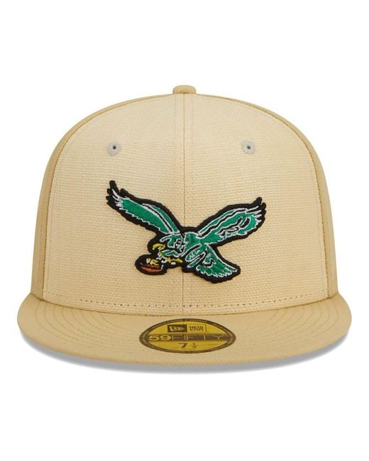 Men's New Era Stone/Midnight Green Philadelphia Eagles 2023 NFL Draft on Stage 59FIFTY Fitted Hat