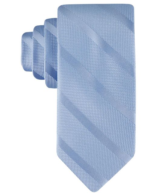 Tommy Hilfiger Blue Solid Textured Stripe Tie for men