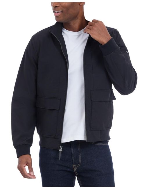 Michael Kors Blue Solid-color Stand-collar Hipster Jacket for men