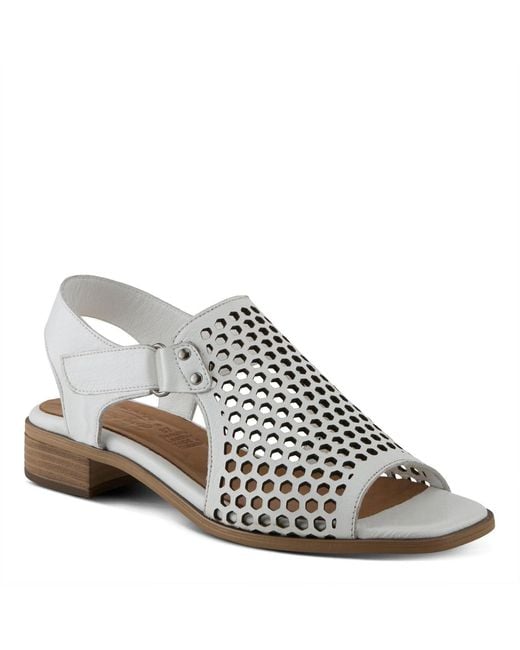 Spring Step White Gosset Slingback Sandal
