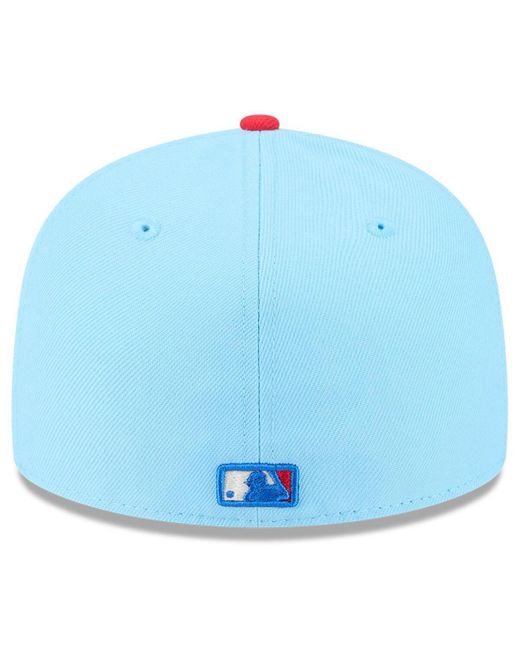 KTZ Light Blue/red Chicago White Sox 2025 Fourth Of July Low Profile 59fifty Fitted Hat for men