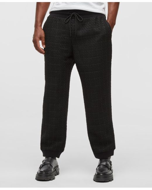 Mode Of One White Regular-fit Tapered-leg Tweed jogger Pants for men