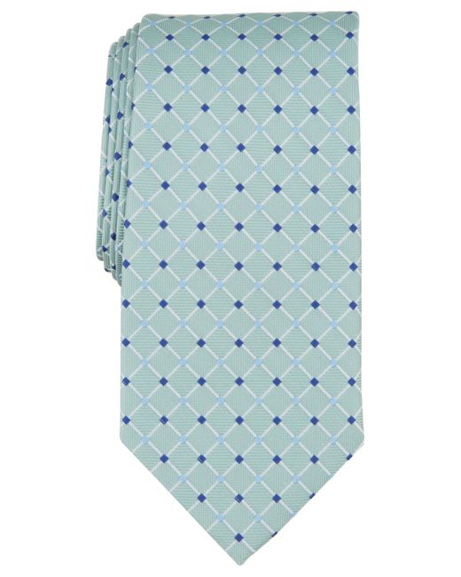 Club Room Blue Classic Grid Tie for men