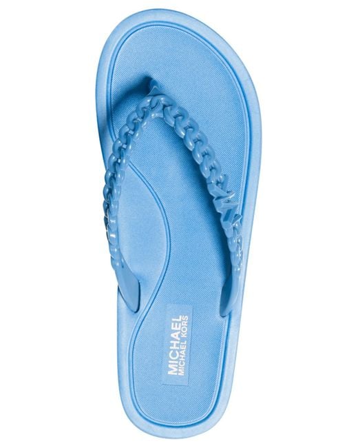 Michael Kors Blue Michael Zaza Slip-on Platform Flip Flop Sandals
