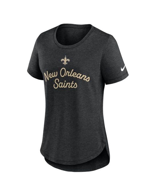 Nike Black New Orleans Saints Script Tri-blend T-shirt
