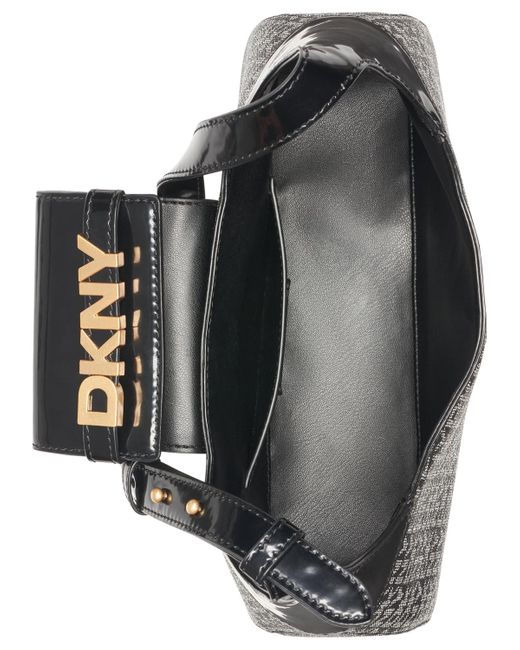DKNY Black Avril Small Logo Shoulder Bag