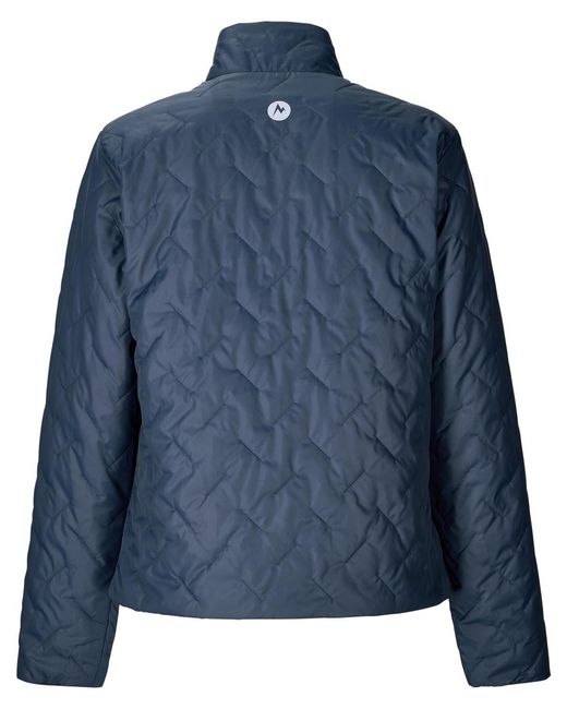 Marmot Blue Monoquilt Elastic-bound Cuff Jacket