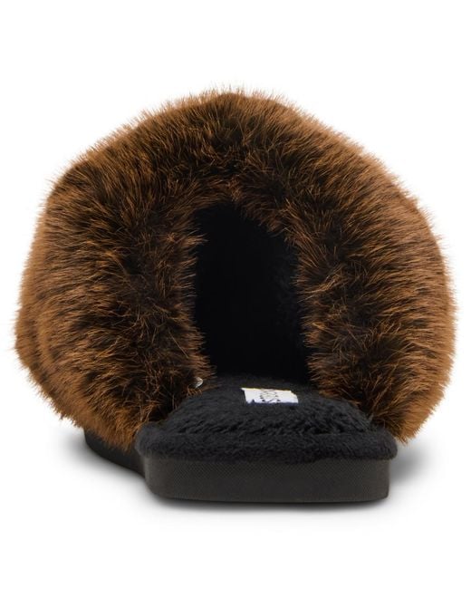 Steve Madden Brown Poof Cozy Slides Slippers