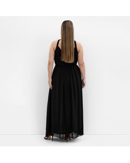 City Chic White Panelled Bodice Maxi Dress