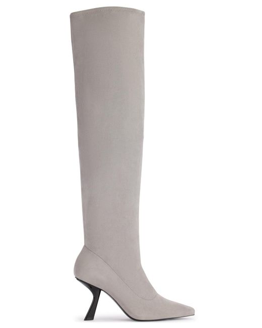 Karl Lagerfeld Gray Kian Pointed-toe Dress Boots