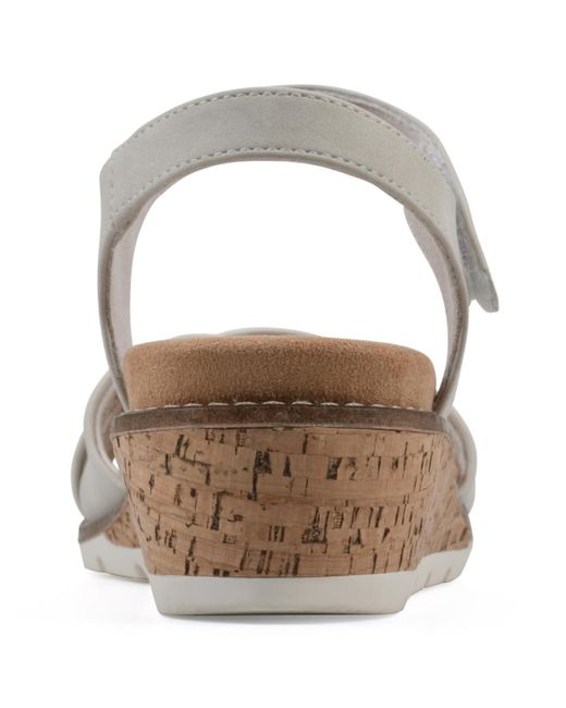White Mountain White Tinna Wedge Sandals