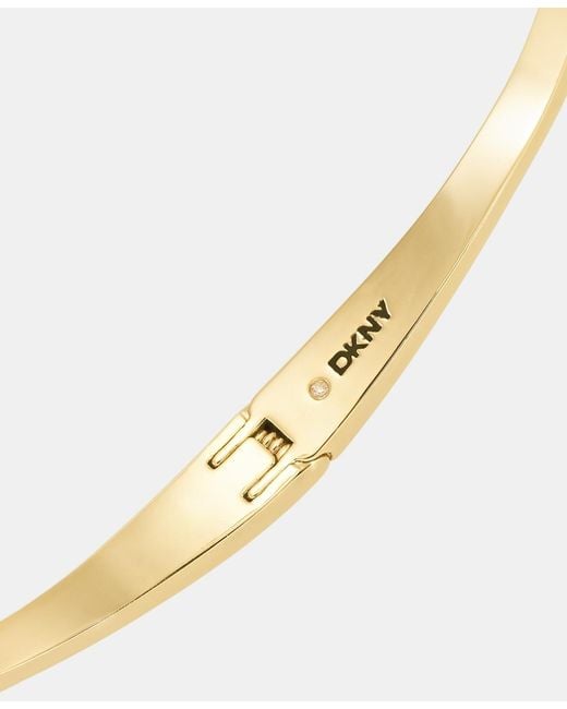 DKNY Metallic Thin Bypass Open Bangle Bracelet