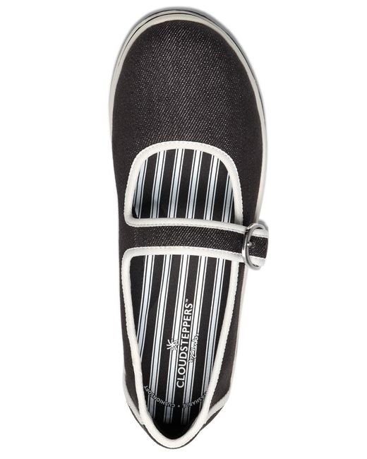Clarks Black Breeze Janey Round Toe Flats