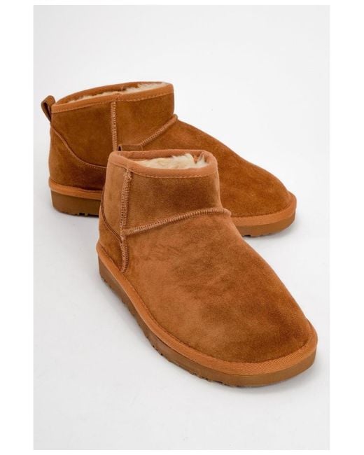 Forever & Always Shoes Brown Pair Leather Ankle Boot ()