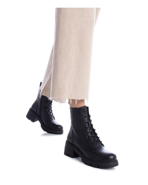 Xti Black Combat Boots By