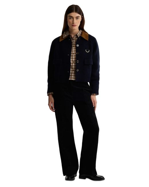 Barbour Black Alverstone Button-front Knit Jacket