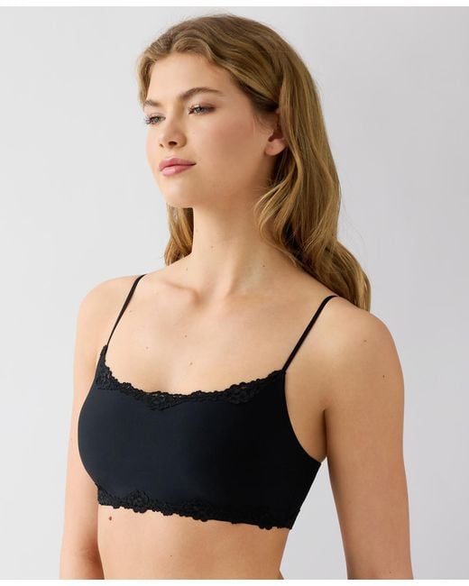 B.tempt'd Black Moderate Coverage Pull-on Lace Bralette