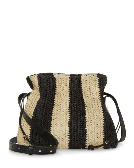 Vince Camuto Dario Straw Crossbody Bag in Black Lyst