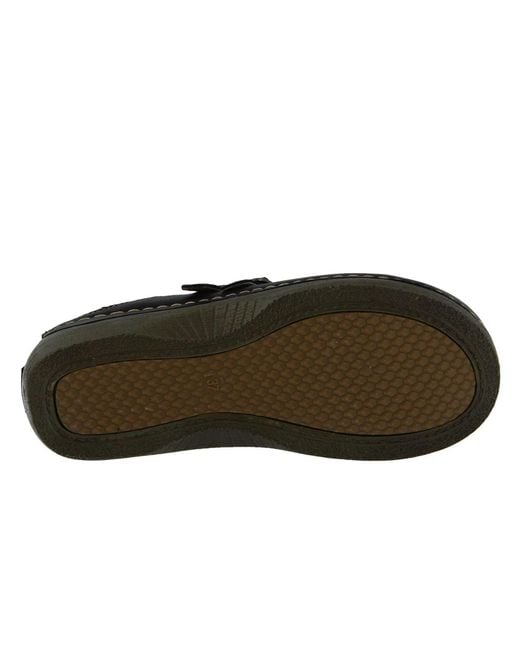 Spring Step Black Happy Multi-strap Leather Slip-on Clogs