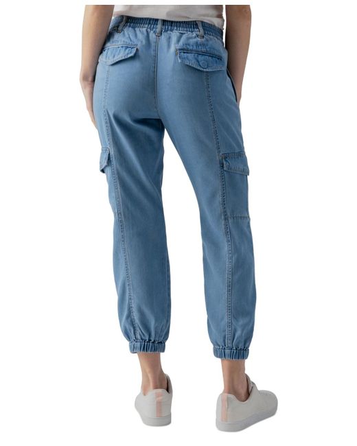 Sanctuary Blue Relaxed Rebel High-rise Cargo Pants