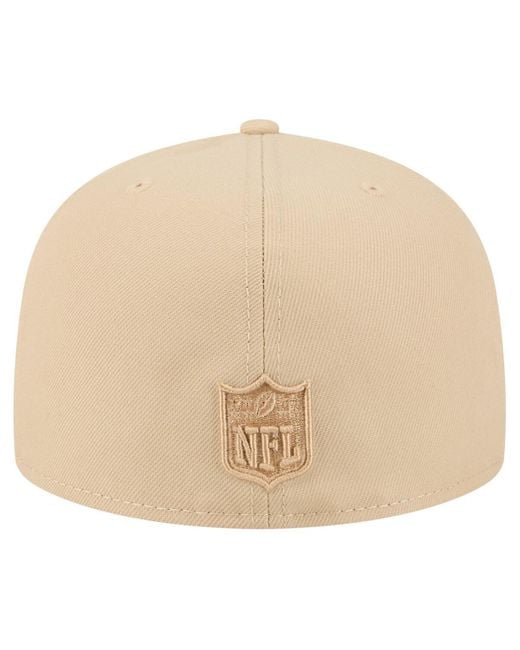 KTZ Natural Â Green Bay Packers Color Pack A-frame 59fifty Fitted Hat for men