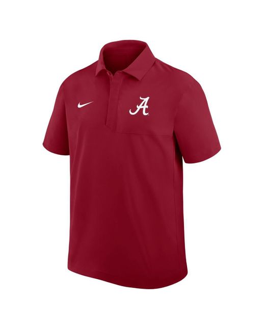 Nike Red Alabama Tide 2025 Coaches Sideline Polo Shirt for men