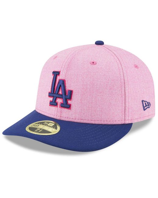 KTZ Pink Los Angeles Dodgers Mothers Day Low Profile 59fifty Fitted Cap for men