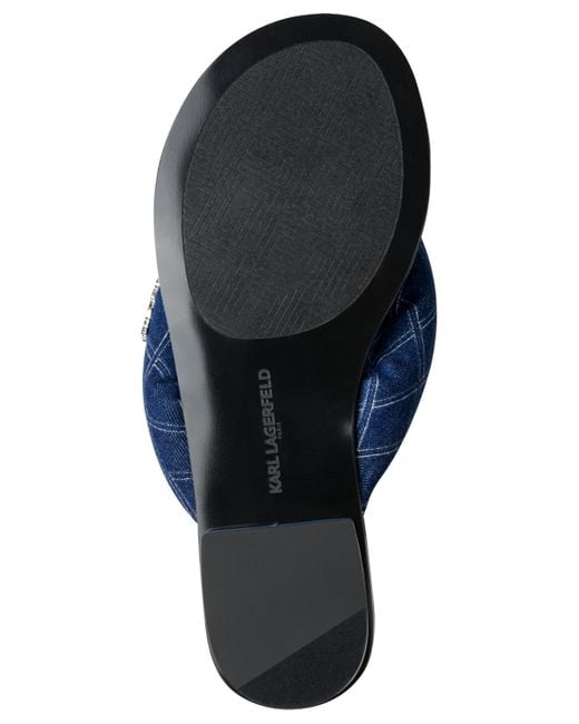 Karl Lagerfeld Blue Ceejay Rue Embellished Sandals