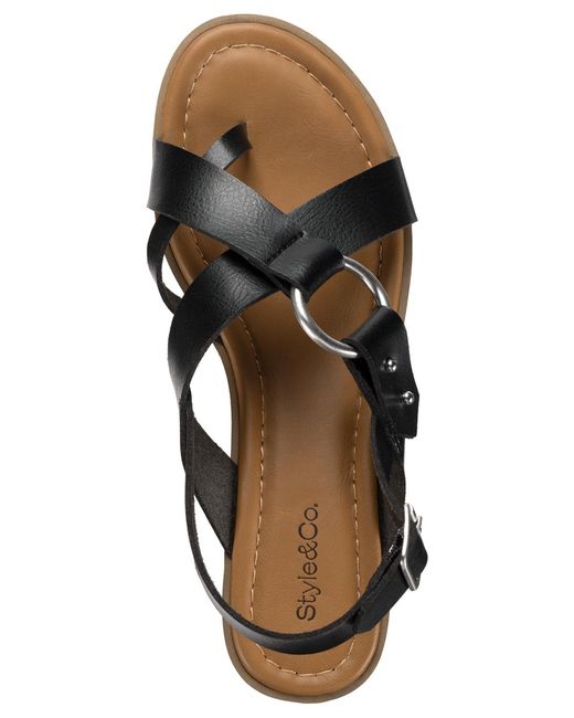 Style & Co. Brown Romyy Flat Sandals