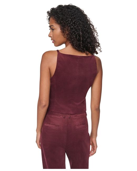 DKNY Button-front Tailored Vest