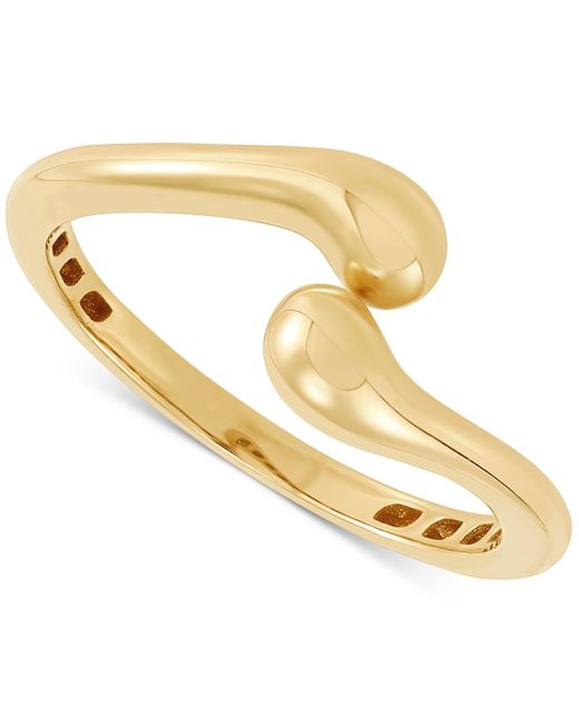 Macy's Metallic Polished Flared End Skinny Bypass Fashion Ring