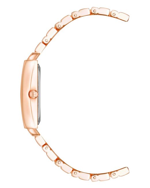 Anne Klein Metallic Quartz Rose Gold-tone Alloy Bracelet Watch