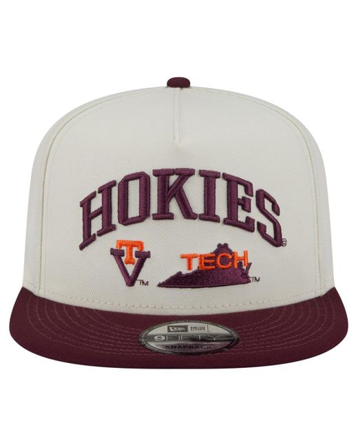 KTZ Gray Virginia Tech Hokies Collegiate 9fifty A-frame Snapback Hat for men