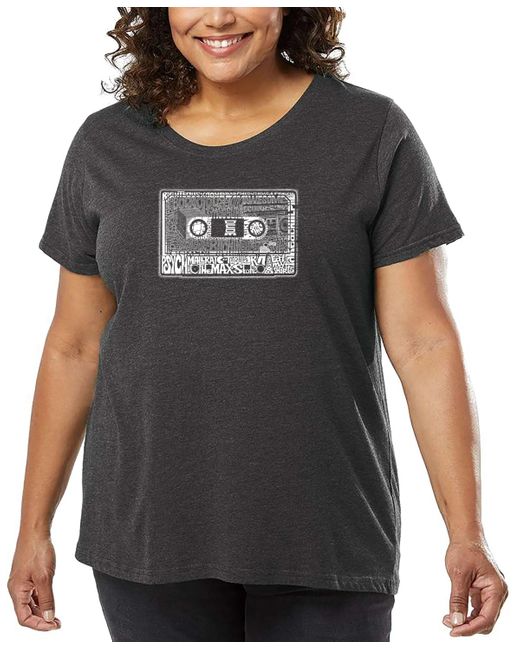LA Pop Art Gray Plus Size The 80's Word Art T-shirt