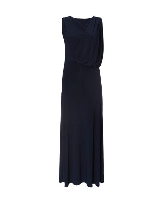 Quiz Blue Draped Maxi Dress
