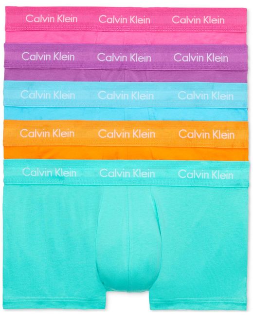 Calvin Klein Blue The Pride Edit 5-pk. Low-rise Trunks for men